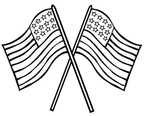 American Flag Printable To Color
